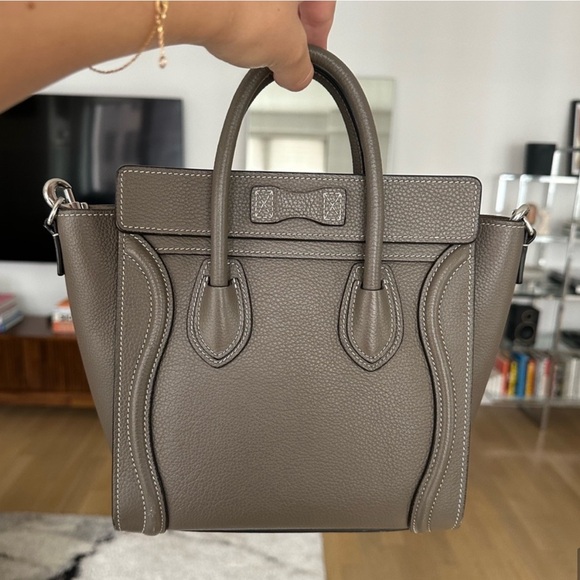 Celine Nano Luggage in Taupe - Picture 2 of 9